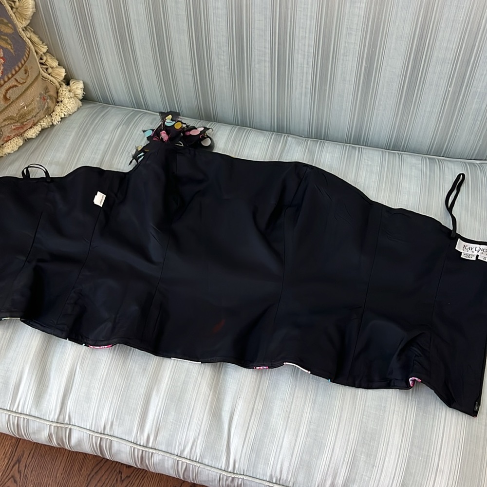 Beautiful and whimsical silk bustier corset by Kay Unger - Size 4 - EUC - Picture 4 of 6